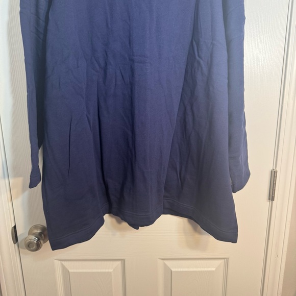 NWOT. Denim & Co. women's 3X navy blue long sleeve button v-neck sweater blazer - Picture 11 of 14